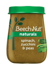 Beech-Nut Naturals Stage 2 Baby Food, Spinach Zucchini & Peas, 4 oz Jar