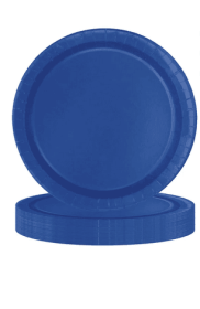 Way to Celebrate! Electric Blue Paper Dinner Plates, 9in, 20ct