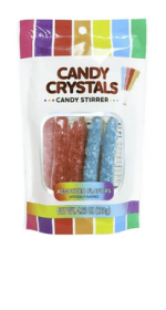 Hilco Candy Crystals Assorted Flavors Rainbow Candy Stirrers, 4.23 oz, 8 Pack