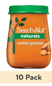 (10 pack) Beech-Nut Naturals Stage 1 Baby Food, Sweet Potato, 4 oz Jar