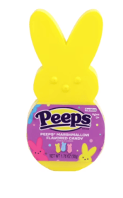 Frankford Peeps Easter Bunny Shaped Candy Container 1.76 Ounces