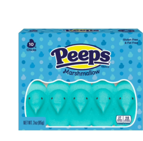 Peeps Blue Marshmallow Chicks, Easter Candy, - 10 Count (3 Ounces)