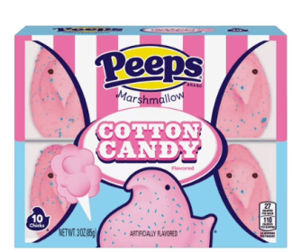 PEEPS, Cotton Candy Flavored Marshmallow Chicks, 10 Count. (3.0 Ounces.)