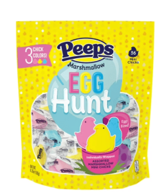 PEEPS, Marshmallow Chicks Egg Hunt, Individually Wrapped Easter Candy, 36 Count (6.35 Ounce)