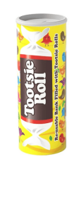 Tootsie Roll, Individually Wrapped Candy, 5.23 oz. Bank. Peanut Free. Gluten Free.