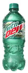 Mountain Dew Baja Blast Tropical Lime & Citrus Soda Pop, 20 fl oz, Bottle