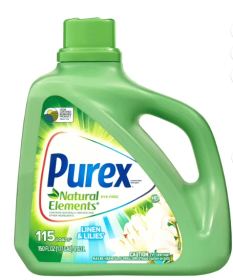 Purex Liquid Laundry Detergent, Natural Elements Linen & Lilies, 150 Fluid Ounces, 115 Loads