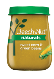 Beech-Nut Naturals Stage 2 Baby Food, Sweet Corn & Green Beans, 4 oz Jar