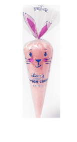 Maud Borup Cherry Cotton Candy Bunny Cone, 0.75 oz, Seasonal Spring Treat & Gift