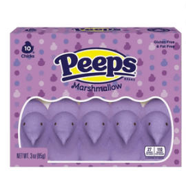 Peeps, Lavender Marshmallow Chicks, Easter Candy, - 10 Count (3 Ounces)