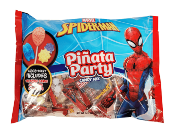 Flix Candy Spider-Man Pinata Party Favor Candy Filler, 14.1 oz, 20 Piece Bag
