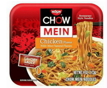(6 pack) Nissin Foods Chow Mein Instant Noodles, Chicken Flavor, 4.0 oz Tray, Shelf-Stable