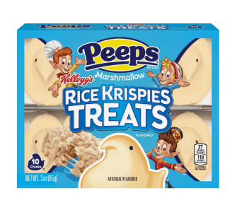 PEEPS, Rice Krispies Treat Flavored Marshmallow Chicks, 10 Count (3.0 Ounces)